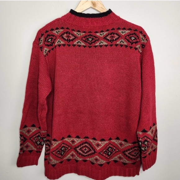 Vintage Eddie Bauer Red Deer Pattern Sweater - Picture 3 of 7